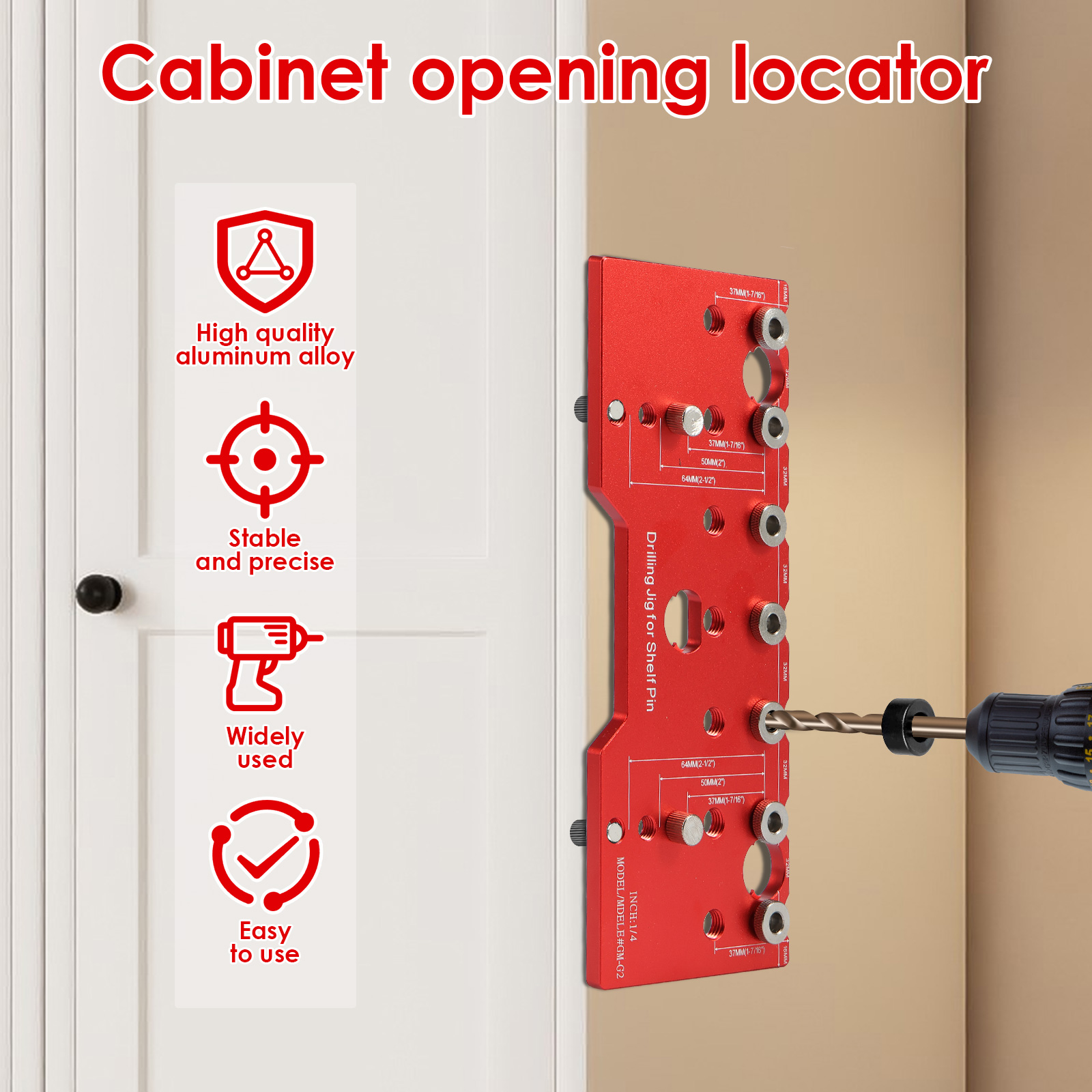Alumínio Alloy Shelf Pin Jig,  - Woodworking Design Software avaliação e preço