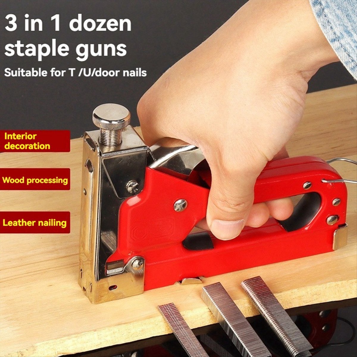 Grampeador Manual N82R Três em - Woodworking Tool avaliação e preço