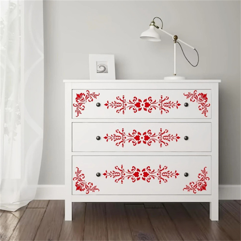 6 peças de estênceis florais p - Woodworking Veneer avaliação e preço